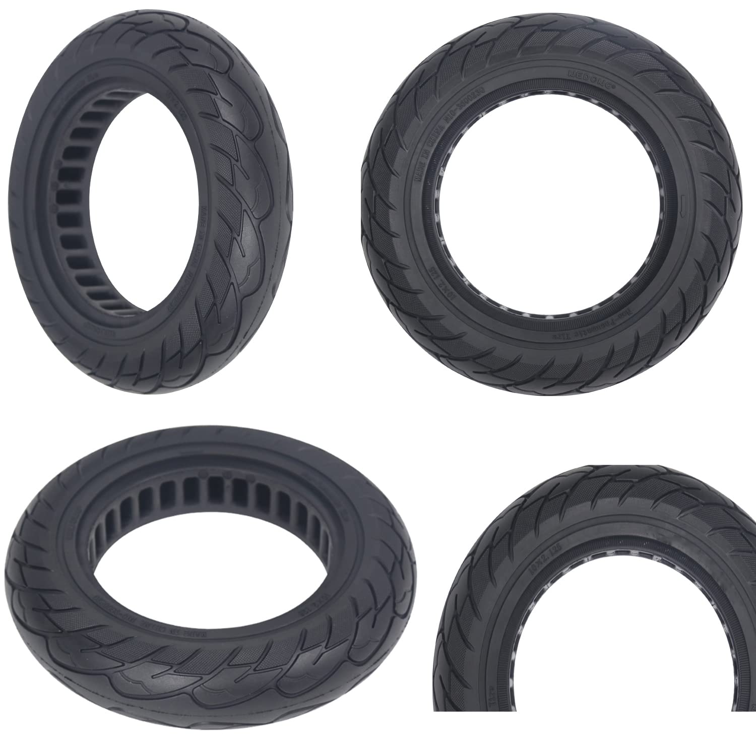 Baibiking 1 Pcs Rubber Solid Tires 10X2.125 For Xiaomi M365 And Gotrax G4 Electric Scooter Wheels Replacement Tire Front Or Rear Honeycomb Tires